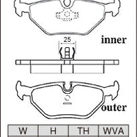 DIXCEL Rear Brake Pads – BMW M3 (E30 / E36) / BMW M5 (E34) / BMW Z3 M