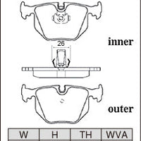 DIXCEL Rear Brake Pads – BMW M3 (E46) / M5 (E39)