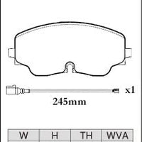 DIXCEL Front Brake Pads – VW Golf R (Mk8) / Tiguan R (AD) / Audi S3 (8Y)