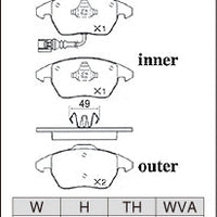 DIXCEL Front Brake Pads – VW Golf GTI (Mk5 / Mk6)