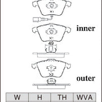 DIXCEL Front Brake Pads – VW Golf R32 (Mk5) / Audi A3 S3 (8P)