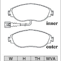 DIXCEL Front Brake Pads – VW Golf GTI (Mk7 / Mk8) / Golf R (Mk7) / T-Roc R (A1) / Audi S3 (8V)