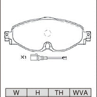 DIXCEL Front Brake Pads – VW Golf (Mk7) / Golf GTI (Mk7) / Passat (B8) / Audi A3 (8V)