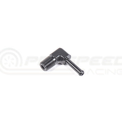 Radium 1/8" NPT Male to 3/16" Barb 90 Degree (4.8mm)
