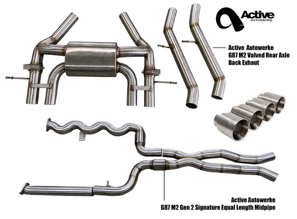 Active Autowerke G87 M2 Exhaust Bundle Equal Length (Non Resonated)