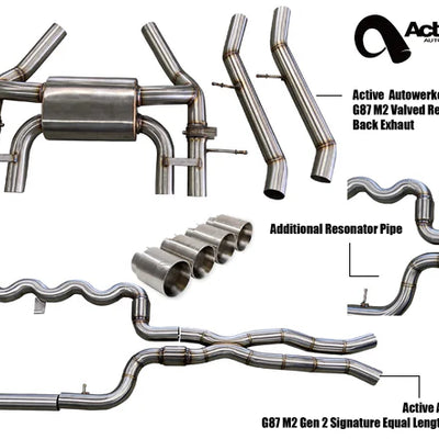 Active Autowerke G87 M2 Exhaust Bundle Equal Length Resonated