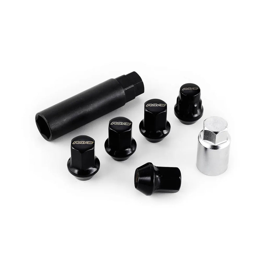 RAYS 17HEX L31 NUT&LOCK 12X1.25/5H BK (BLACK) 74082000001BK
