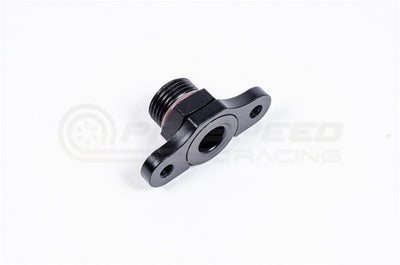 Radium FPR Adaptor 8AN ORB, 11mm Bore, 39mm Spacing, M6 - Subaru WRX STI 01-07/Mitsubishi Evo X/Mazda MX-5/Toyota 2JZ