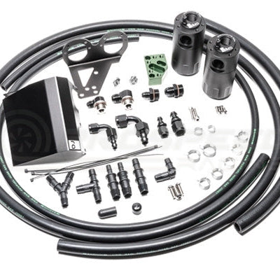 Radium Dual Fluid Lock Catch Can Kit w/RHD Bracket