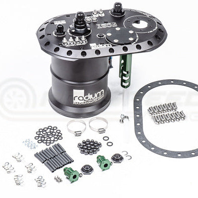Radium Brushless Ti Automotive E5LM Fuel Cell Surge Tank (Pumps NOT Included)