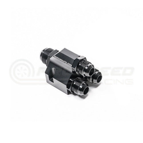Radium Distribution Block 3 x 10AN ORB to 1 x 12AN ORB w/Fittings