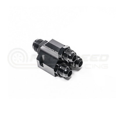 Radium Distribution Block 3 x 10AN ORB to 1 x 12AN ORB w/Fittings