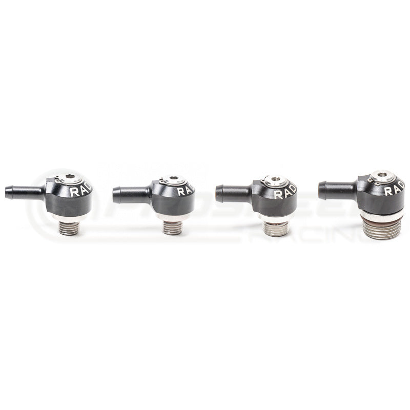 Radium V2 AN ORB to Hose Barb Low Profile Swivel Banjo Fitting