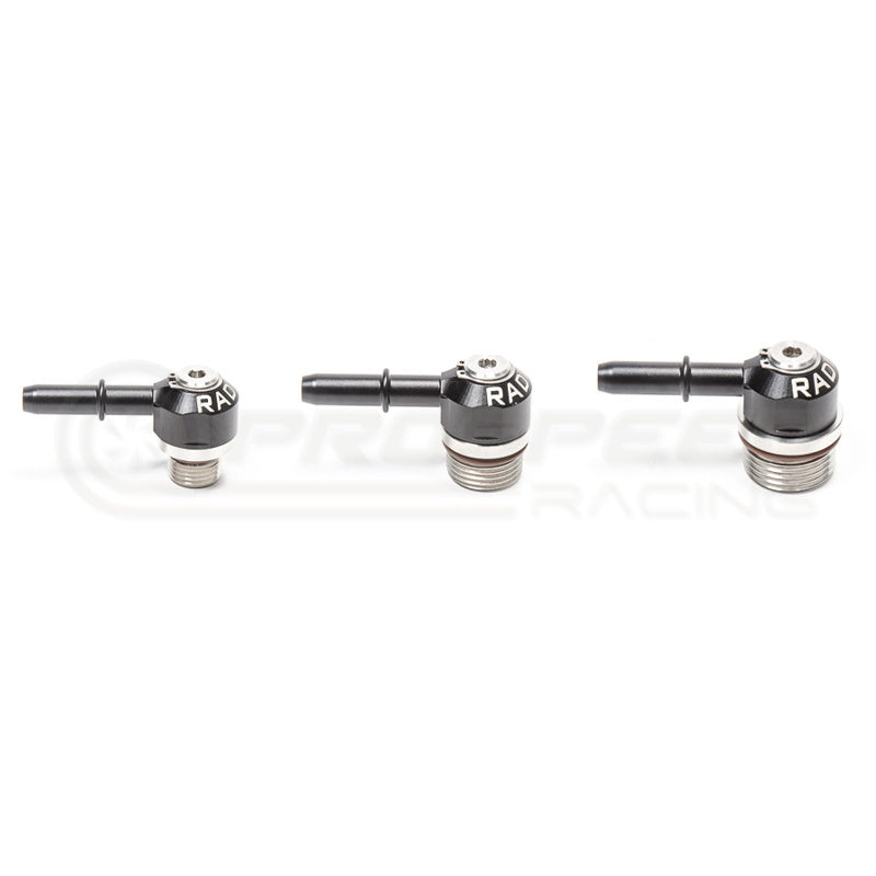 Radium V2 AN ORB to SAE Male EFI Quick Connect Low Profile Swivel Banjo Fitting