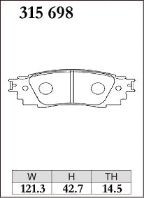 DIXCEL Rear Brake Pads – Lexus LBX Morizo RR (GZEA14)