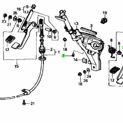HONDA OEM BRAKE PEDAL PAD STOPPER - 46505-SA5-000