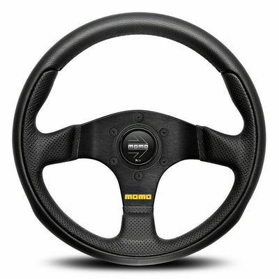 MOMO Team Black Leather 300mm Steering Wheel - 11102640211L