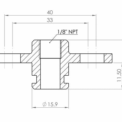 GFB OEM Fuel Rail to 1/8" NPT Female Adpator - Mitsubishi EVO 4 9