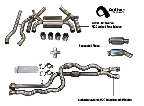 Active Autowerke F87 M2C Exhaust Bundle Equal Length (Resonated)