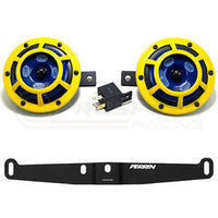 Hella Sharptone Yellow Horns with Bracket and PnP Harness suit 08-14 WRX STI