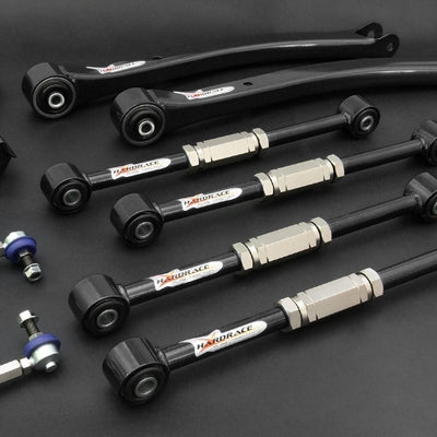 Hardrace HARDENED RUBBER REAR ADJUSTABLE ARM SET BLACK (TRAILING/LATERAL) SUBARU IMPREZA WRX GC/GF/GM 92-00, GD/GG 01-06, STI GV/GF/GM 92-00, STI GD/GG 01-06,