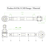HARDRACE REAR TOE CONTROL ARM-ADJUSTABLE MITSUBISHI, LANCER EVO, CN9A, CP9A, CT9A, CZ4A