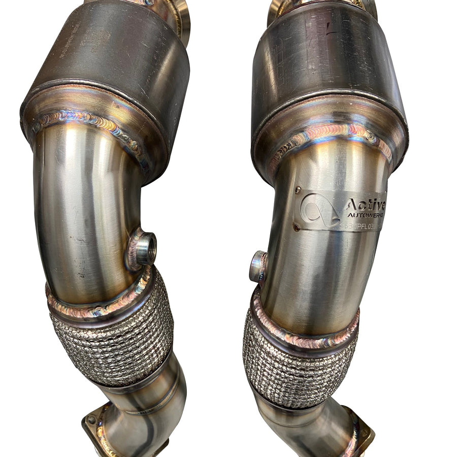 Active Autowerke F10 Downpipes w GESI G-Sport Cat – F10 F12 M5 M6