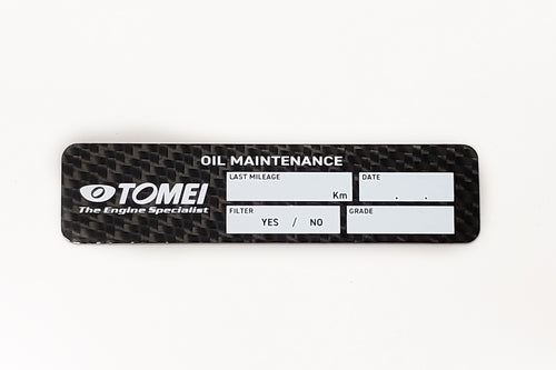 TOMEI OIL MAINTENANCE PLATE