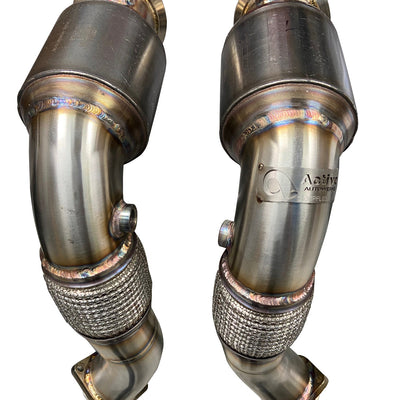 Active Autowerke F10 Downpipes w GESI G-Sport Cat – F10 F12 M5 M6