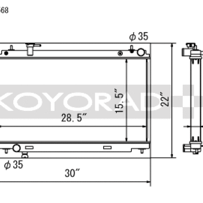 Koyorad 48mm Series Radiator - Nissan 350Z (Z33) - Image 2