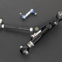 Hardrace PILLOW BALL V2 FRONT ADJUSTABLE LOWER CONTROL ARM W/ SWAY BAR LINK BLACK NISSAN SILVIA 200SX S14/S15, SKYLINE R32 GTS-T