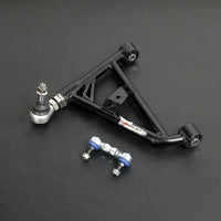 Hardrace PILLOW BALL V2 REAR ADJUSTABLE LOWER CONTROL ARM W/ SWAY BAR LINK ARM BLACK NISSAN SILVIA 180SX S13, FAIRLADY Z32 89-00, SKYLINE R32 GST-T/GT-R, CEFIR