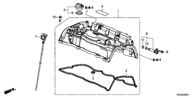 Honda Genuine SPARK PLUG TUBE SEAL - FK8 FL5 12343-RPY-G01
