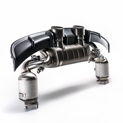Akrapovic Link Pipe Set w Cat (SS) for 991.2 Carrera