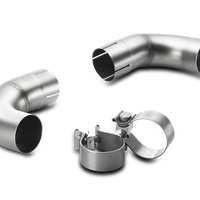 Akrapovic Link Pipe Set (SS) to Mount Tips on Stock Set (SS) for VW Mk6 GTI