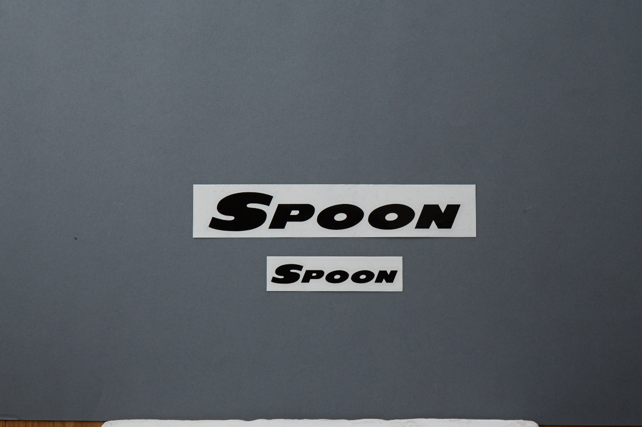 SPOON SPORTS TEAM STICKER, BLACK [200/100mm]