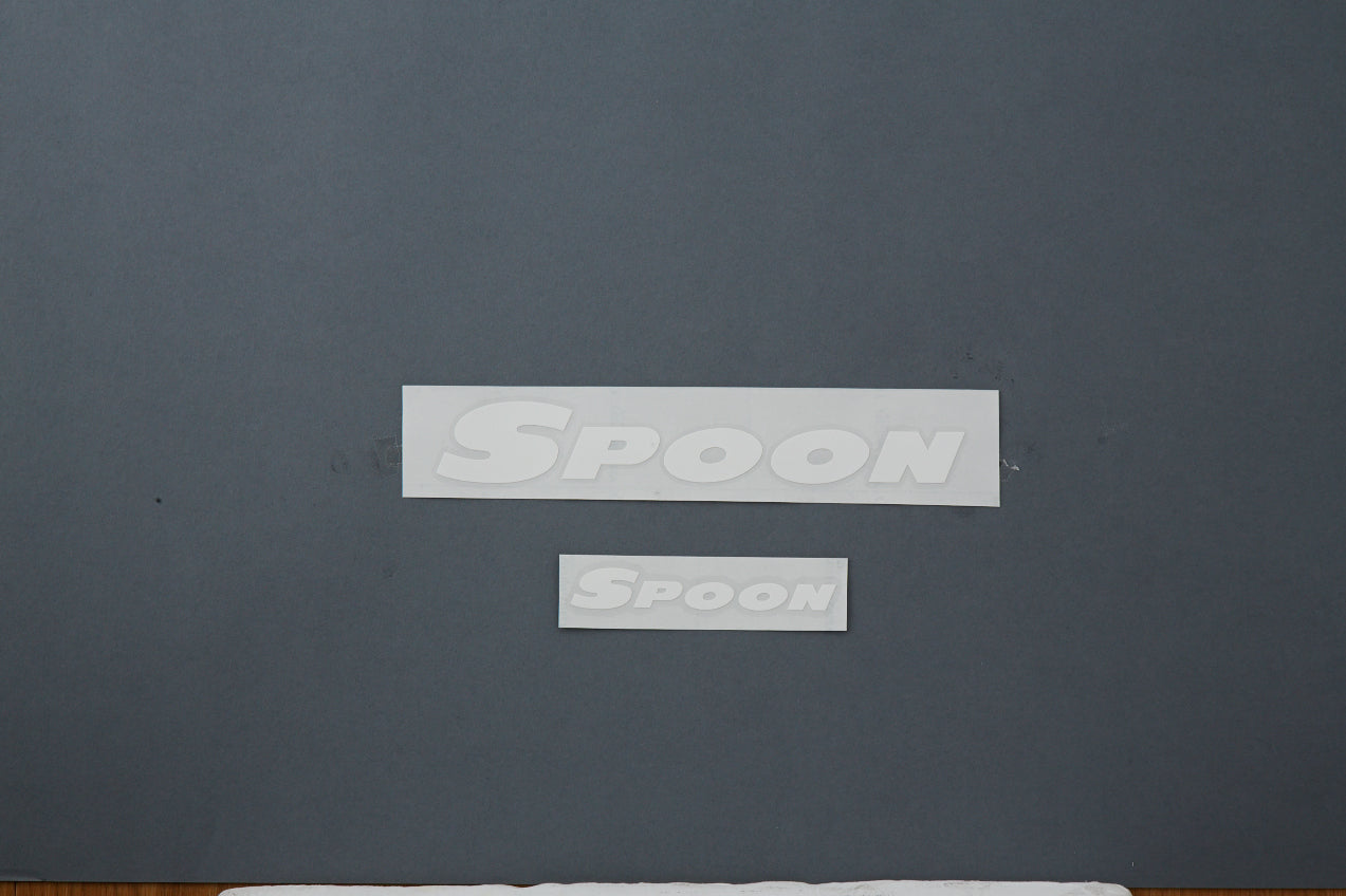 SPOON SPORTS TEAM STICKER, WHITE [200/100mm]