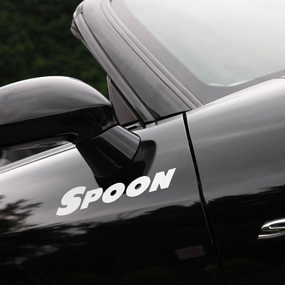 SPOON SPORTS TEAM STICKER, WHITE [300mm]