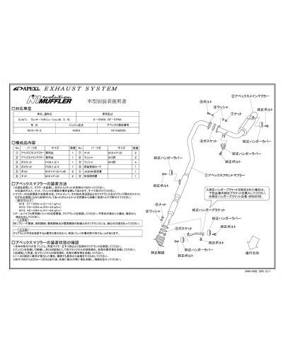 APEXI N1 Evolution Exhaust For MITSUBISHI Lancer Evolution EVO 4 5 6  IV V VI CN9A CP9A EVO4 EVO5 EVOo6