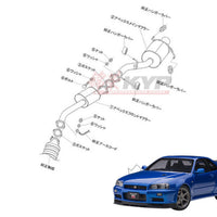 APEXi - Hybrid Megaphone Evolution (Catback) - Nissan Skyline GTT 4-Door ER34 (1998-2002 )