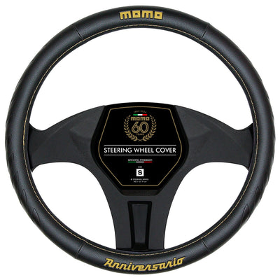 MOMO Anniversario Steering Wheel Cover Black/Gold (M)