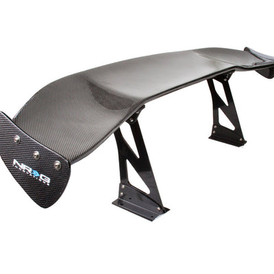 NRG Carbon Fibre Adjustable Wing - 69" w/Standard Pedestals, Standard End Plates