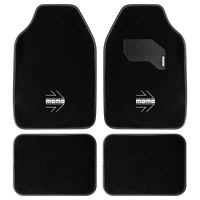 MOMO Arrow Floor Mats Black/White (Set of 4)
