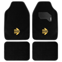 MOMO Arrow Floor Mats Black/Yellow (Set of 4)