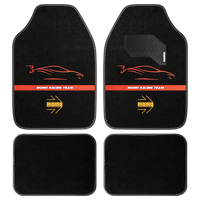 MOMO Racing Floor Mats Black/Red (Set of 4)