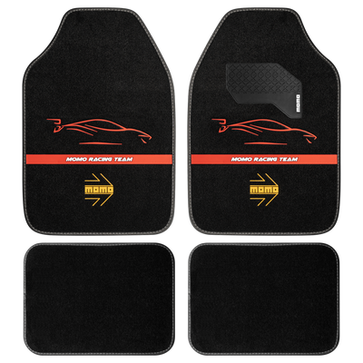 MOMO Racing Floor Mats Black/Red (Set of 4)