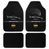 MOMO Racing Floor Mats Black/White (Set of 4)