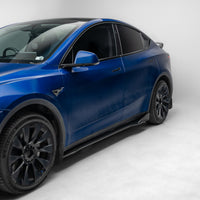 Tesla Model Y V2 Carbon Fiber Side Skirts 2022+