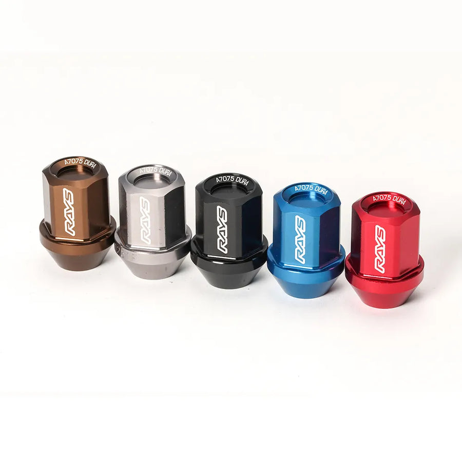 RAYS DURA-LOCK&NUT L32 5H 20PC M12X1.5 BK (BLACK) 74020001101BK