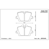 Endless Brake Pads Rear Set Type MX72 Plus - TOYOTA GR Supra GT EP540MXPL